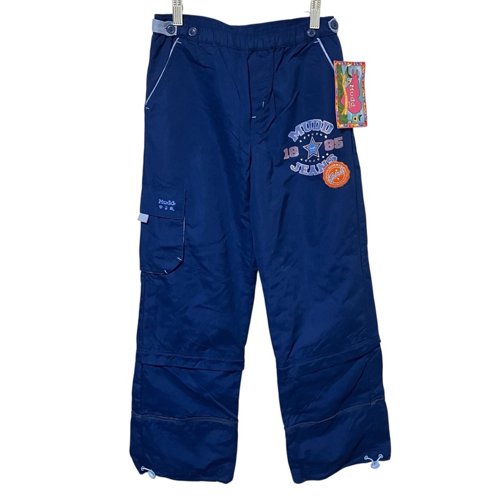 Y2K NWT Vintage Mudd Girls Blue Cargo Parachute Pants